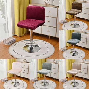 Chair Covers Bar Stool Cover Stretch Short Back Banquet Seat Case Office Slipcover Protector Velvet Skin Friendly