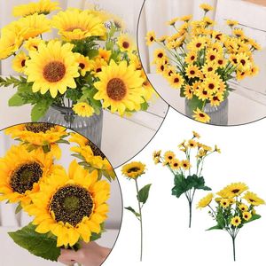 Dekorativa blommor Mother Gift Sunflower Flower True Home Office Wedding Decoration Rose Roses