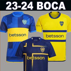 23 24 Boca Juniors Cavani Soccer Maglie Janson Zeballos 2023 2024 Benedetto Maradona Medina Varela a casa Terza Shirt Football Kit Kit