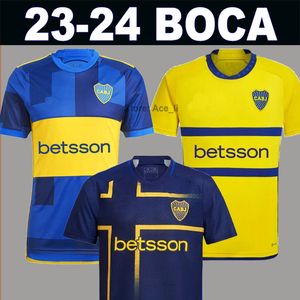 23 24 Boca Juniors Cavani Soccer Jerseys Janson Zeballos 2023 2024 Benedetto Maradona Medina Varela Home Away Third Football Shirt Men Kids Kit