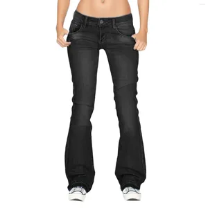 Женские джинсы мода повседневная широкая нога негабаритная высокая талия винтажная стирка свободных прямых брюк корейская уличная тенденция Y2K штаны 2024