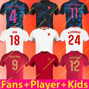 Sevilla FC 2023 2024 Sevillas Fußballtrikots Finale L.ocampos Suso Jong Maillot Gudelj K.rekik Tecatito Munir Rafa Männer Kids Kit 23 24 Fußball -Hemd -Boy -Sets 3rd nach Hause