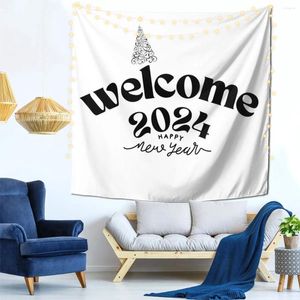 Tapestries Celebrating The Transition Farewell To 2024 Welcome Wall Decor Tapestry Modern Office Perfect Gift Soft Fabric Multi Style