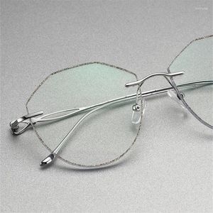 Sunglasses Frames Prescription Glasses Women Fashion Charm Diamond Rimless Eyeglasses Customized Myopia Hyperopia 01 Optical