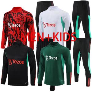 2023 2024 2025 Tracksuits MAn Adult KIDS Long Sleeve pull zipper Training Suit men Lyonnais MARTINEZ OL AOUAR Football training kit Jogging sets