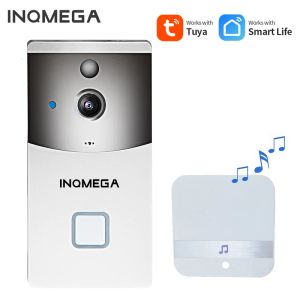 Doorbell INQMEGA Tuya Video Doorbell Wireless Phone Home Security Camera Doorbell Alarm Remote Control Night Vision smart wifi doorbell