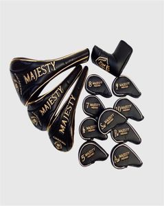 Kluby golfowe główne okładka Majesty pełny set Golf Headcover Kierowcy Wood Irons Putter Club Shiping1981700