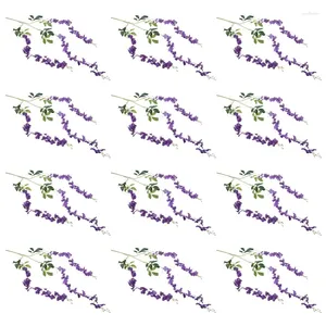 Fiori decorativi XD-12 PCS Wisteria Flower Vines Garland 3,75 piedi corde artificiali Silk sospeso finto