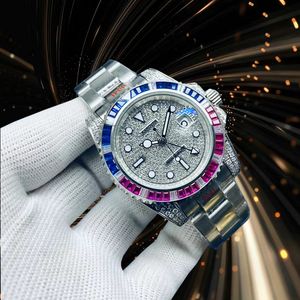 Designer de moda automático de relógio masculino Relógio de 40mm Diamante Diamante Sapphire impermeável Relógio de aço inoxidável luminoso com caixa de luxo de luxo presente de férias Montres de luxo