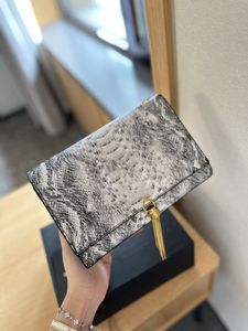 Luksusowe torby designerskie torebki łańcucha Tassel torebki Kobiety moda zakupy torby na ramię węża skóra wzór crossbody messenger plażowy teczka portfelowa