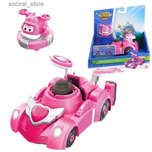 Action Toy Figures Super Wings Spinning Dizzy Vehicle 2 - in-1 Spinning or Vehicle Mode Press Button Pop Out Dizzy Anime Battle Kids Toy Gift L240402