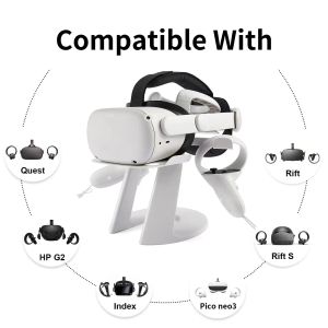 Glasses GOMRVR VR Headset and Touch Controllers Display Stand, Helmet & Handle Holder Mount Station for Oculus Quest 2 / Pico 4