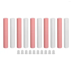 Storage Bottles Empty Mascara Tube Soft Brush Head Refillable Bottle Eyelash Cream Container With Wand For Family Travel 10Pcs 10ml