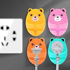 Placas decorativas 4pcs adesivo plugue gancho de cabide elétrico energia plástica