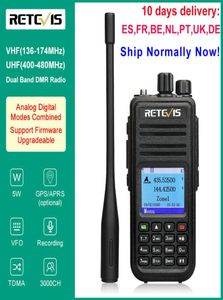 RETEVIS RT3S DMR Digital Walkie Talkie Ham Radiostationer Amatör VHF UHF Dual Band VFO GPS APRS Dual Time Slot Promiskuös 5W4359502