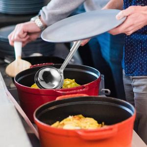 Löffel Edelstahl Löffel langes Griff Suppe rundes Geschirr hitzebeständiger Küchenwaren