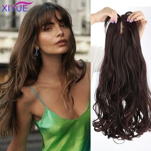 xiyue head of the head ofterwhite wig wig wig patch womens center point bangs Invisible and trateless Medium 240403