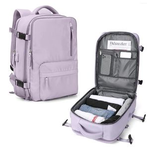 Backpack Travel Woman Avião Bagques Bagpacks de grande capacidade Multifuncional Bolsas femininas Catilhamento USB de mala leve