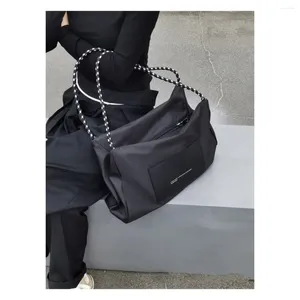 TOTES Women Nylon Tote Bag Black Office Black Office Lady ramię torebka prosta podróżna wodoodporność