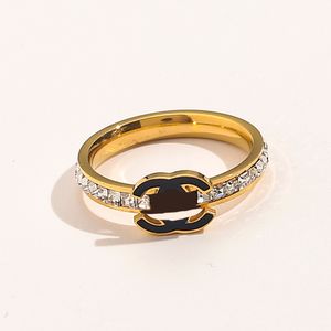 Ring for Woman Designer Luxury Ring Dubbel bokstavsringar 18K Guldpläterad ring bröllopspresent enkel stil diamantring kvinnors ring hög kvalitet 20stil