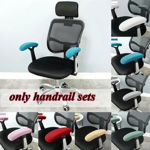 Chair Covers 1pair Polyester Stretch Armrest Multicolor Waterproof Computer Dust Cover Practical Fashion Home Accessory