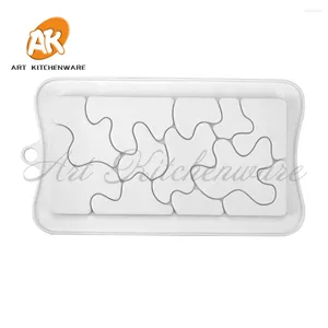 Baking Moulds 3D Puzzle Pattern Chocolate Silicone Mold Sugarcraft Mousse Handmade Soap Mould Cake Decorating Tools Accessories