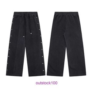 Calça de suor de luxo calças de gente masculcinas de moda de moda calça de calça designer A versão correta do botão Crookee Casual é uma etiqueta original lmxq