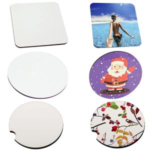 Boards Free Shipping 20pcs/Lot Wooden MDF Coasters Sublimation Blank MDF Cork Coasters with Cork Back for Heat Press Printing