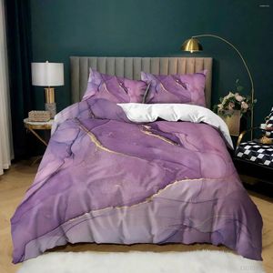 Sängkläder sätter tie-färgade hemtextil mjuk mikrofiber sängöverdrag mode enkelhet täcke täcke med kuddar för flickor kvinna sovrum dekor
