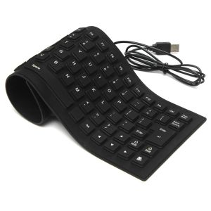 Tangentbord Silikon Flexibla 85 nycklar Portabla Hållbara USB -tillbehör Fällbart Universal Office Computer Keyboard