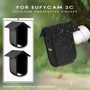 Häuser 2pcs Silikon -Schutzabdeckungen für EUFYCAM 2C Antiscratch -Kamera -Schutzschutzbeschwerdeschutzgehäuse für EUFY2C