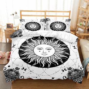 Bedding Sets Sun Moon Totem Pattern Set Bedroom Duvet Cover Repeat Bedclothes Luxury King Bed Decor 2/3PCS 220x240cm Dropship Custom