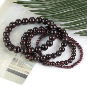 Strand Natural Garnets Stone Bracciale perline Giochi di gioielli per uomini Protezione da salute magnetica Filetto elastico 6 8 mm