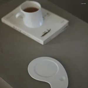 Koppar Saucers Bone China Coffee Cup Set Cleativive Ceramic Tea och British Office Teacup Porslin Trevlig gåva