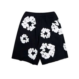 Mens 반바지 2024 New Summer Tears Shorts 남자 여성 캐주얼 고품질 면화 드로 스트링 kapok 퍼프 프린트 브리치 태그 l6