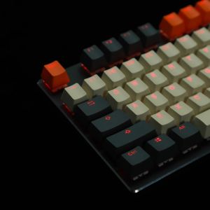 Akcesoria 124 Klucz PBT podwójny podświetlenie 96 75% 68 Keycaps Carbon Miami Keycap dla MX Mechanical Keyboard FC980M KBD75 61 87 104 Keychron