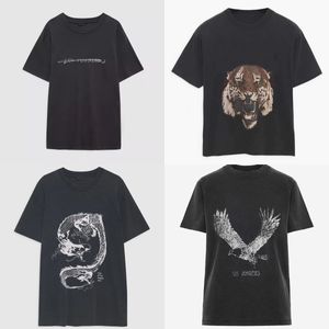 24SS Женская дизайнерская хлопчатобумажная футболка Walker Tees Новый модный классический стиль винтажный принцип