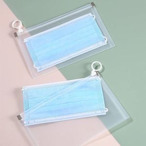 1PC Mask Storage Bags Anti Dust Disposable Masks Save Bag Holder Face Masks Keeper Pouch Portable Waterproof Zipper Pocket Study