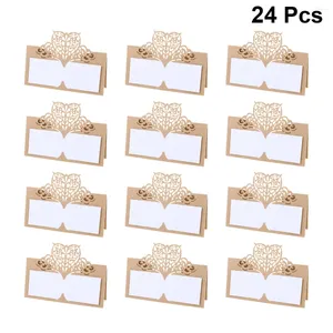 Schalen 24PCS Hochzeitsplatzkarten geschnittener Tischname Herzgeformte Hollow für Geburtstagsfeier.