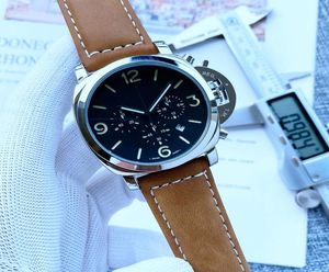 2021 Новые шесть шва роскошных мужских часов, часы для циферблат, Quartz Watch High Caffice Top Brand Top Brand Clock Clock Leath6112475