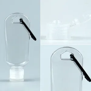 Storage Bottles 1/3/5PCS 50ml Refillable Hand Sanitizer Containers Travel Alcohol Random Hook