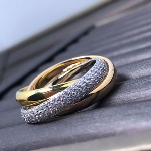 2024 jako oryginalne logo designerskie grawerować 6 mm diamentowy pierścień miłosny 18k złota srebrna róża 750 Pierścionki ze stali nierdzewnej Kobiety Mężczyźni miłośnicy biżuterii ślubnej Prezent Big