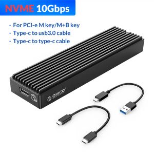 Muhafaza Orico 20Gbps/10Gbps M.2 NVME SSD Muhafaza Typec M2 SSD için USB kablosu ile Katı Hal Sürücüsü HDD Kılıfı