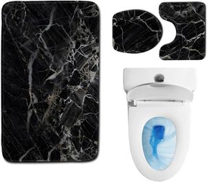 Banyo paspaslar mermer banyo halıları siyah süper emici pazen polyester banyo makinesi yıkanabilir zemin halı dekora