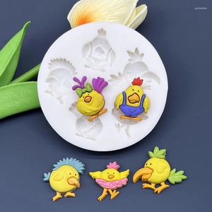 Bakning mögel kyckling påsk silikon socker mögel choklad cupcake fondant tårta dekorera verktyg