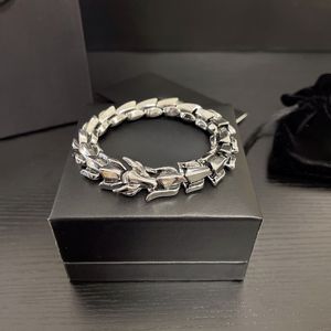 Hearts Quality High Chrome Bracelet Titanium Steel Loong Bone Chain Браслеты модный винтажный браслет подарок оптом s