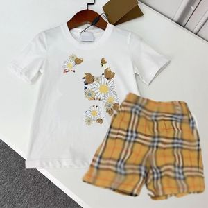 Boys Summer Set 2024 Nuovi bambini Brand Trendy Brand Shorts a maniche corte a maniche corte Due pezzi Set per i ragazzi grandi belli e alla moda