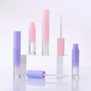 Bottiglie di stoccaggio 1pc 5 ml Gradiente Vuoto Vestino Gloss Tubo di plastica Refilabile Contenitore Lipgloss Bottiglia campione di lucido