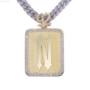 Hip Hop n Letter 925 Sterling Silver Moissanite Pendant for Man