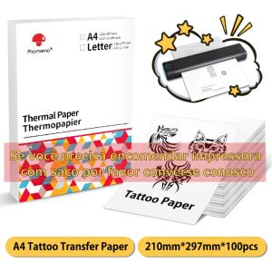 Papier M08F Przenośna drukarka termiczna A4 Szybko Susz Susz Kontrola termiczna Ciągły papier A4 Papier 4lay Tattoo Paper M08F Bluetooth Drukarka Bluetooth